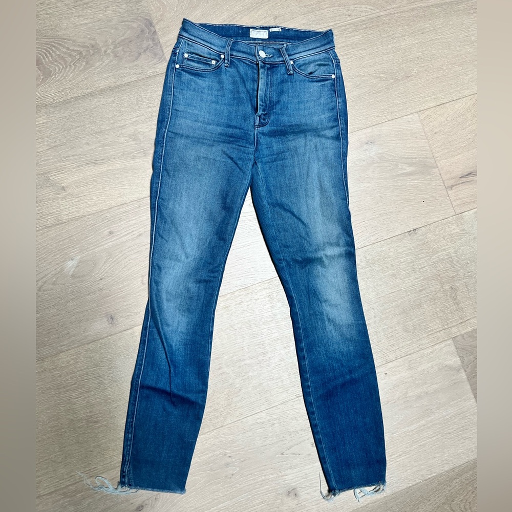 MOTHER stretch frayed jeans, size 25